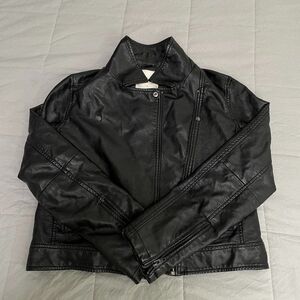 Women Altar'd State PU Leather Jacket in Black Relaxed Fit Medium